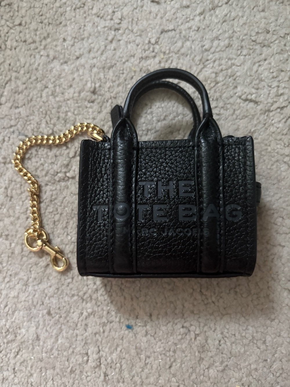 RARE MARC JACOBS LEATHER TOTE BAG CHARM NWOT